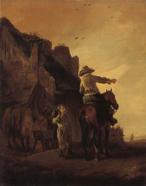 A Rider Conversing with a Peasant